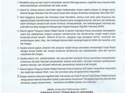 Dewan Masjid: Di Ramadan, Beri Tausiah tentang Persaudaraan Bangsa