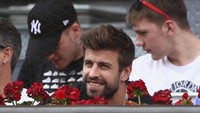 7. Bek Barcelona Gerard Pique berada di posisi ke-7 dengan 7,5 persen peserta voting mabuk kepayang dengan dirinya. (Foto: Julian Finney/Getty Images)