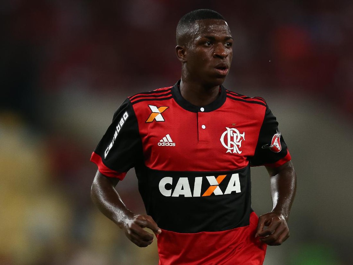 Pemain Real Madrid yang dipinjamkan ke Flamengo, Vinicius Junior. (Foto: Buda Mendes/Getty Images)