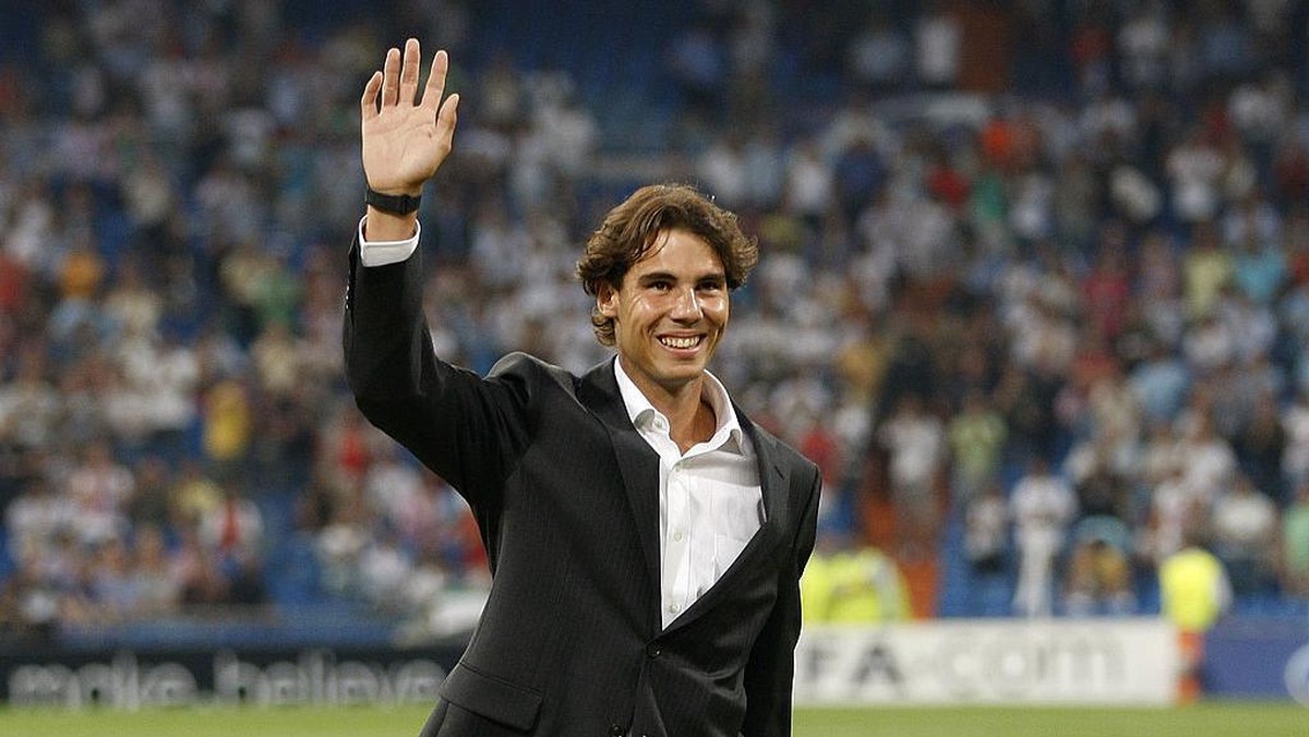 Rafael Nadal di Santiago Bernabeu, markas Real Madrid. Foto: Angel Martinez/Getty Images