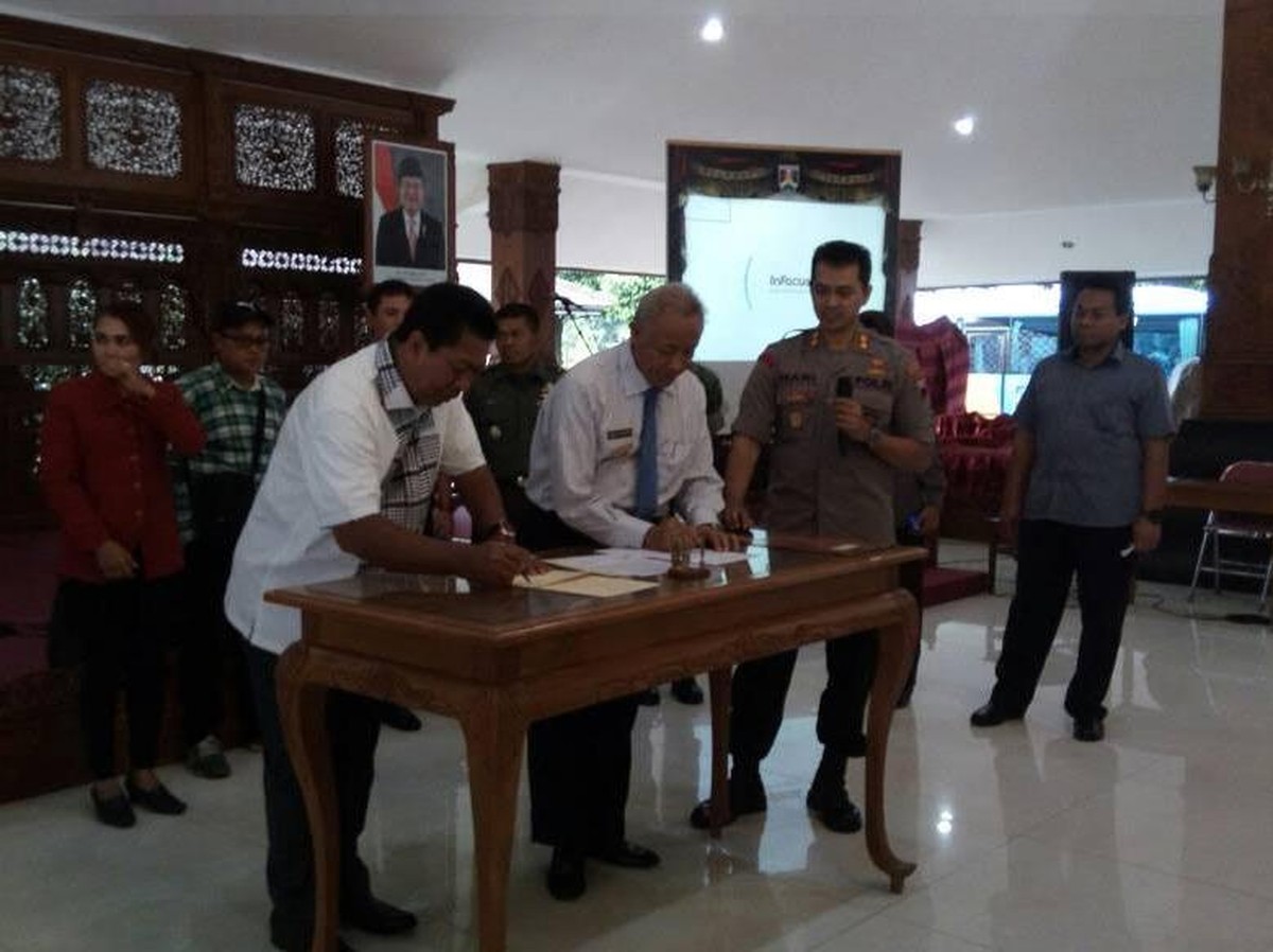 Suporter PSS Sleman dan PPSM Magelang sepakat damai. (Foto: detikcom/Pertiwi)
