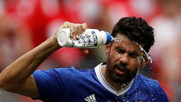 Diego Costa belum mendapat menit bermain di Chelsea pada musim 2017/2018.