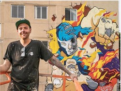 Bukan Donald Trump, Ini Mural Pegulat Khas Meksiko