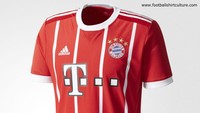 Kostum kandang Bayern Munich untuk musim depan terlihat lebih klasik dan tradisional daripada musim ini. Kostum ini terinspirasi dari kostum Die Roten tahun 1974, yang menampilkan empat garis putih vertikal berukuran tipis di bagian depan. (Foto: footballshirtculture.com)