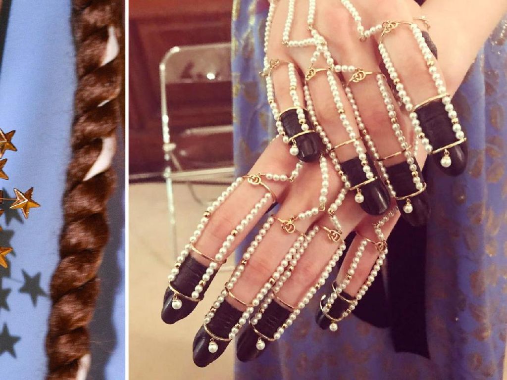 Unik, Kuku Para Model Dicelup Tinta Hitam di Fashion Show Gucci Unik, Kuku Para Model Dicelup Tinta Hitam di Fashion Show Gucci