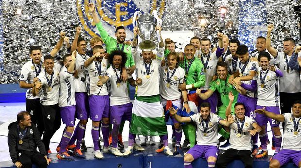 Real Madrid juara bertahan Liga Champions dalam dua musim terakhir.