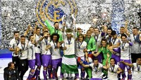 Keberhasilan menjuarai Liga Champions musim 2016/2017 turut membuat El Real sukses mempertahankan gelar juara yang juga mereka raih musim sebelumnya. (Foto: Reuters / Pool Pic / UEFA Livepic)