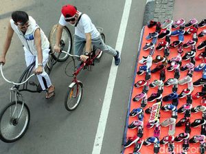 Jalan Thamrin Diwarnai PKL Saat Car Free Day