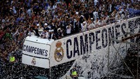 Real Madrid mengalahkan Juventus dengan skor 4-1 di Final Liga Champions untuk merebut trofi ke-12 di kompetisi ini. (Reuters/Paul Hanna)