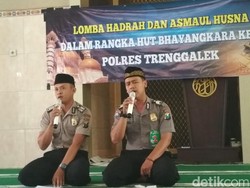 Polisi di Trenggalek Lomba Syair Asmaul Husna dan Hadrah
