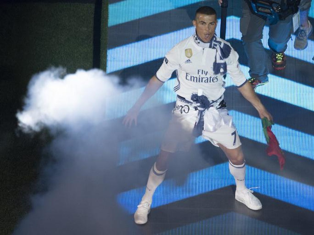 Pemain Real Madrid, Cristiano Ronaldo. (Foto: AFP/CURTO DE LA TORRE)