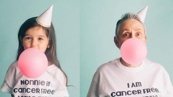 Lucunya Gadis Cilik Ini Kala Rayakan Kesembuhan Sang Nenek dari Kanker