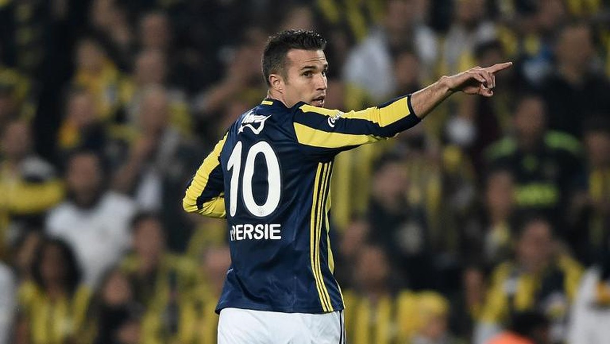Foto: Aksi Robin van Persie bersama Fenerbahce (AFP/Ozan Kose)