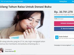 Kado Ulang Tahun Raisa Didonasikan untuk Buku