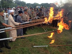 Dalam 12 Hari, 670 Mesin Judi Jackpot Dimusnahkan di Medan