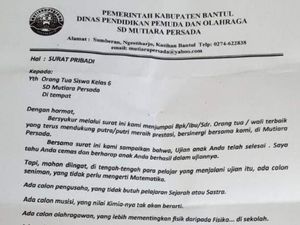 Suratnya ke Ortu Siswa Viral, Kepsek Warsana: Itu Surat Cinta Suratnya ke Ortu Siswa Viral, Kepsek Warsana: Itu Surat Cinta