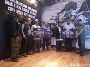 Bikers Harley Sumbang Ratusan Juta untuk 3 Yayasan Sosial