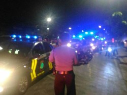Nongkrong di Jalan Asia Afrika, Gerombolan Bermotor Dibubarkan Polisi