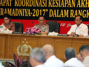 Kapolri dan Sejumlah Menteri Bahas Pengamanan Idul Fitri