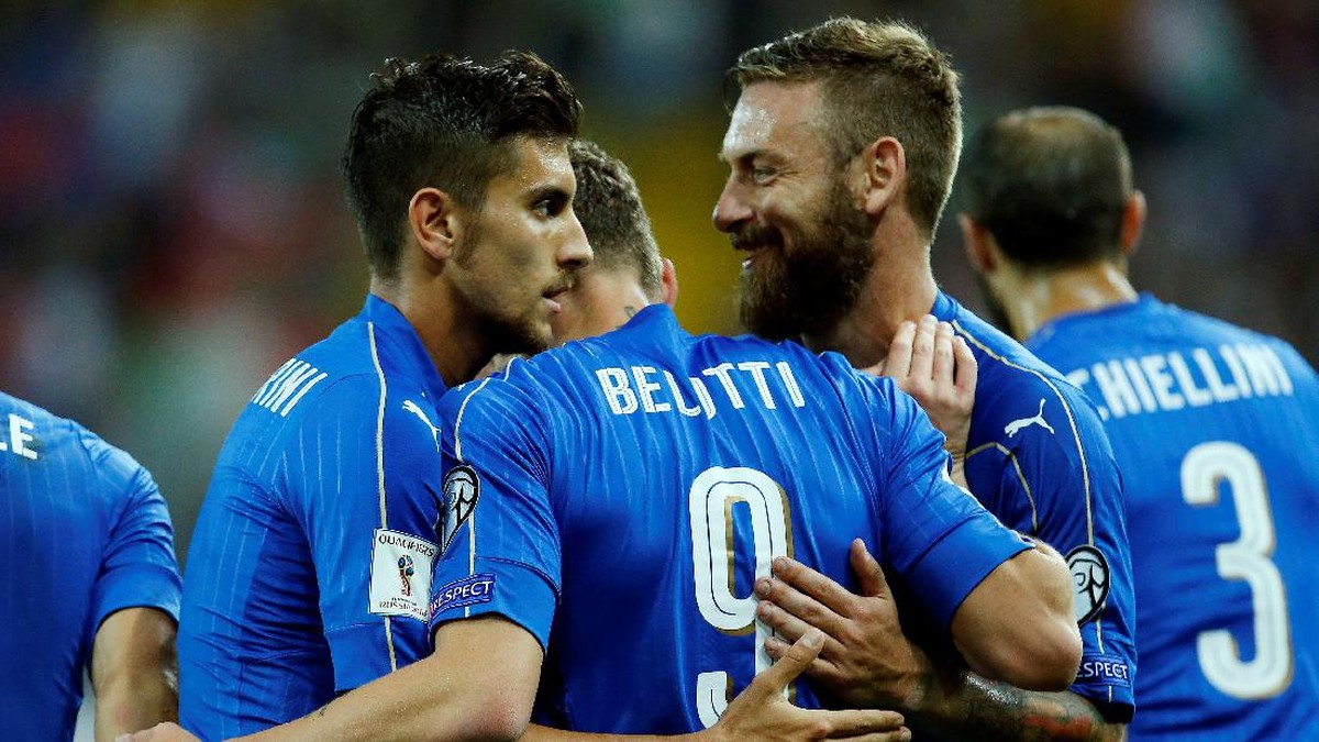 Tim nasional Italia memetik kemenangan telak 5-0 saat menghadapi Liechtenstein. (Foto: REUTERS/Alessandro Garofalo)