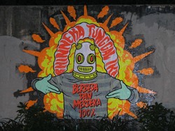 Jakarta Tidak Takut Mural Karya Seniman Jalanan Hadapi Teror Bom