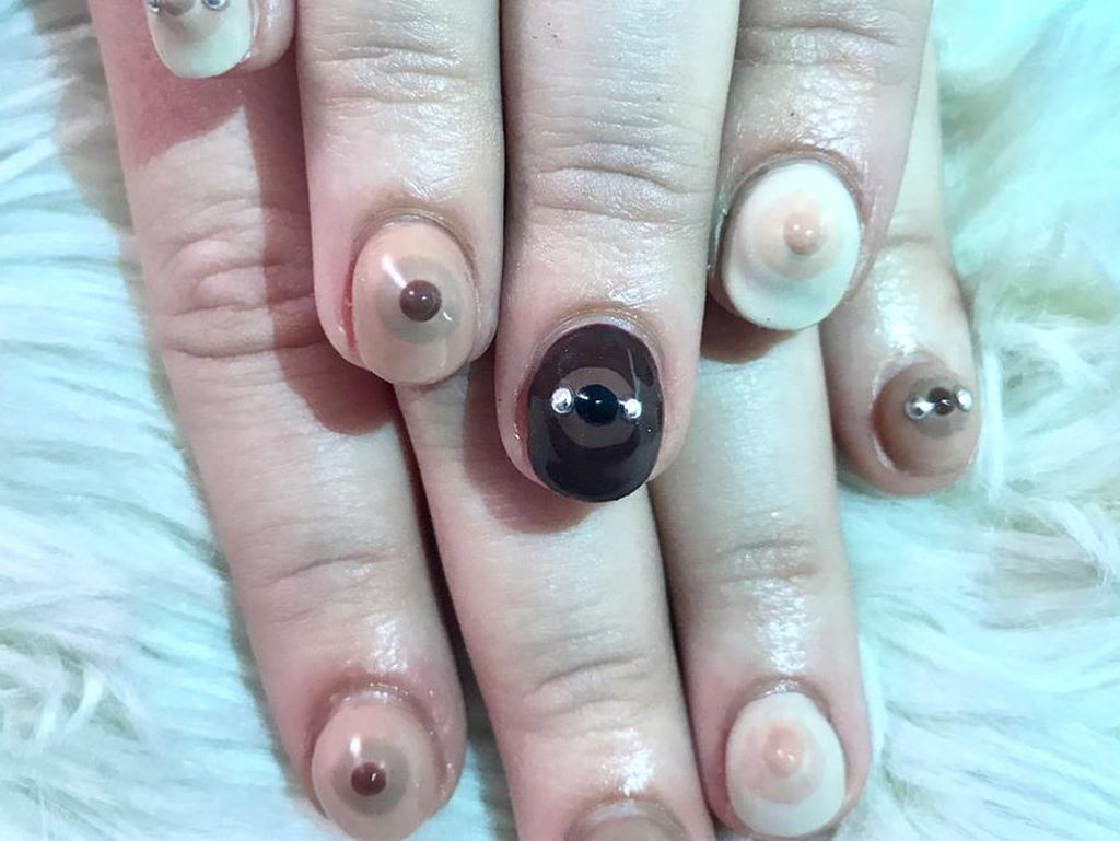 Viral, Nail Art Berbentuk Payudara Viral, Nail Art Berbentuk Payudara