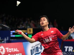 Anthony Ginting Kalah 2 Set Langsung