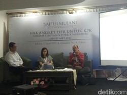 Survei SMRC: 65% Publik Tak Setuju Hak Angket KPK Bikinan DPR