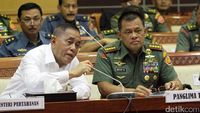 Menhan dan Panglima TNI Raker dengan Komisi I DPR