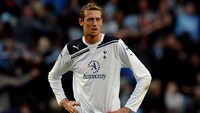 Peter Crouch berkostum The Reds pada 2005 sampai 2008 dengan penampilan 134 kali. Pada 2009 dia hengkan ke Tottenham dan bermain 93 kali sampai 2011. (Foto: Shaun Botterill/Getty Images)