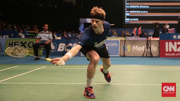 Anders Antonsen penantang Anthony Ginting di final Indonesia Masters 2020. (