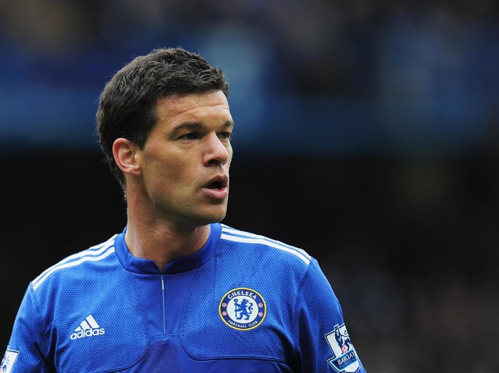 LONDON, ENGLAND - MAY 09:  Michael Ballack of Chelsea looks on during the Barclays Premier League match between Chelsea and Wigan Athletic at Stamford Bridge on May 9, 2010 in London, England.  (Photo by Shaun Botterill/Getty Images)