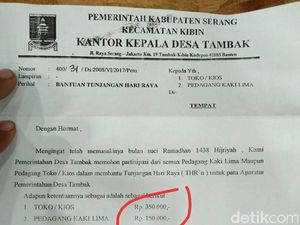 Duh, Beredar Surat Permintaan THR Kepala Desa ke Toko di Serang Duh, Beredar Surat Permintaan THR Kepala Desa ke Toko di Serang