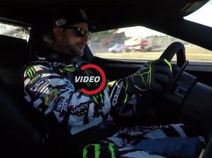 Bukan Ngedrift, Ken Block Cicipi Ford GT di Sirkuit Le Mans