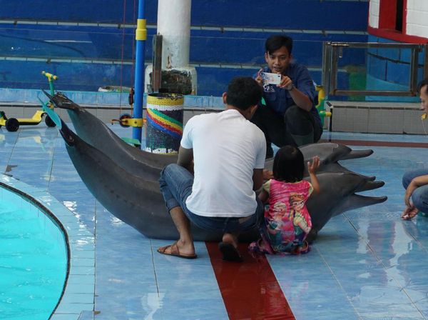 Potret Lumba-lumba Lucu Saat Mudik Lebaran ke Kendal