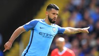 Penyerang Manchester City Sergio Aguero juga dijadikan salah satu calon topskorer musim ini. Bisakah Aguero unjuk ketajaman di Eropa? (Richard Heathcote/Getty Images)