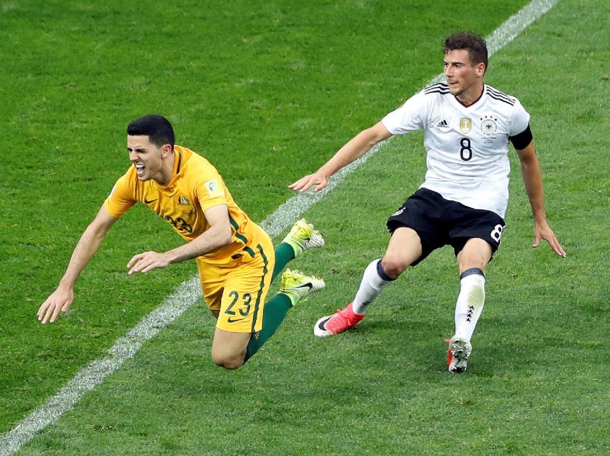 Laga Australia melawan Jerman di Piala Konfederasi. (Foto: REUTERS/Carl Recine)