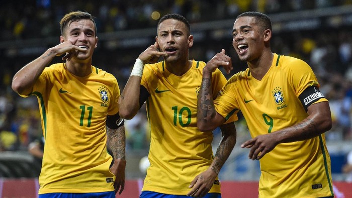 Brasil Butuh Lebih dari Neymar dan Gabriel Jesus untuk Juara Piala Dunia