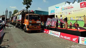AHM Angkut Ribuan Motor Mudik ke Semarang dan Yogyakarta