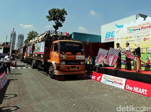 AHM Angkut Ribuan Motor Mudik ke Semarang dan Yogyakarta