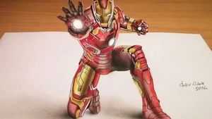 Lukisan 3D Goresan Pensil yang Super Keren