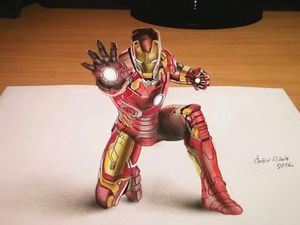 Lukisan 3D Goresan Pensil yang Super Keren