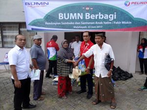 Pelindo I Berbagi dengan Anak Yatim