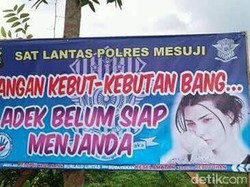 Imbauan Kocak ke Pemudik: Jangan Ngebut Bang, Adek Tak Siap Menjanda