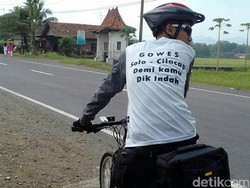 Daud Mudik Naik Sepeda dari Solo ke Cilacap demi Rujuk dengan Istri