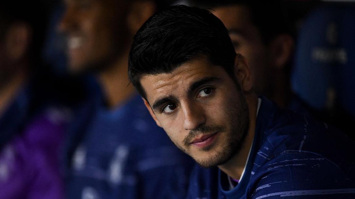 Alvaro Morata dalam sebuah pertandingan Real Madrid musim lalu (Foto: David Ramos/Getty Images)