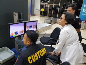 H-1 Lebaran, Sri Mulyani Sidak ke Bandara Cengkareng
