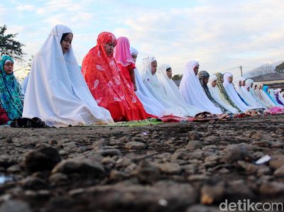 Begini Suasana Salat Id Korban Banjir Bandang Garut