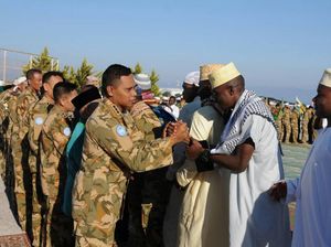 Pasukan Garuda Rayakan Hari Kemenangan di Daerah Misi Lebanon