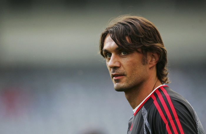 ATHENS, GREECE - MAY 22:  Paolo Maldini, the Milan captain looks on during an AC Milan training session prior to the UEFA Champions League Final between AC Milan and Liverpool at the Olympic Stadium on May 22, 2007 in Athens, Greece.  (Photo by Laurence Griffiths/Getty Images)